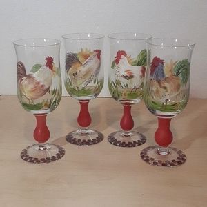 4 Rooster Goblet's